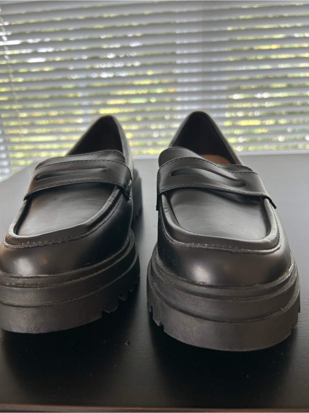 A new day Black Chunky Platform Penny Loafers
